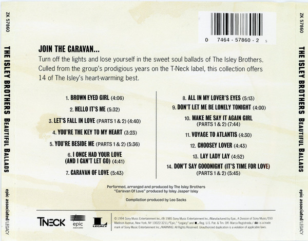 The Isley Brothers - Beautiful Ballads | Epic Associated (ZK 57860) - 3 The Isley Brothers - Beautiful Ballads | Epic Associated (ZK 57860) - 3