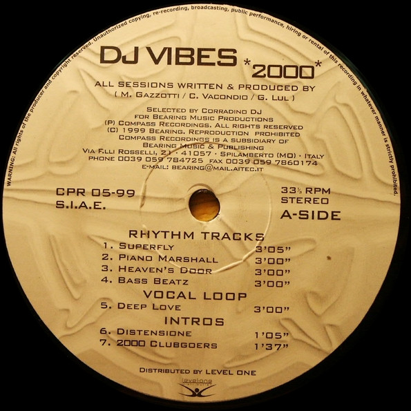 Various - DJ Vibes "2000" | Compass Recordings (CPR 05-99)