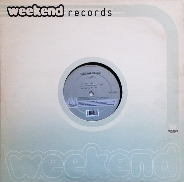 Feeling Inside - Cuatro | Weekend Records (WEEK025) - 3