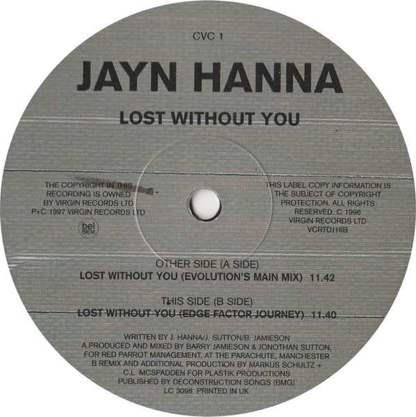 Jayn Hanna - Lost Without You | VC Recordings (VCRTDJ 16) - 2 Jayn Hanna - Lost Without You | VC Recordings (VCRTDJ 16) - 2