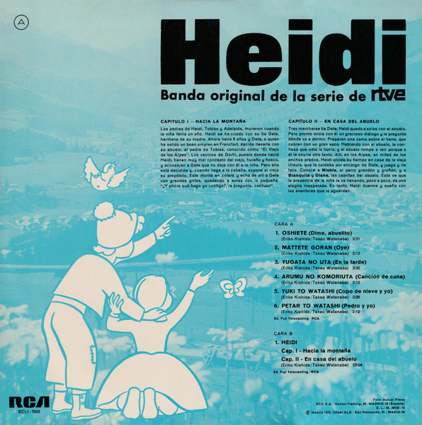 Heidi - Heidi (Banda Original De La Serie De TV) Vol. 1 - Capítulo 1 Y 2 | RCA Camden (SCL1-7023) - 2