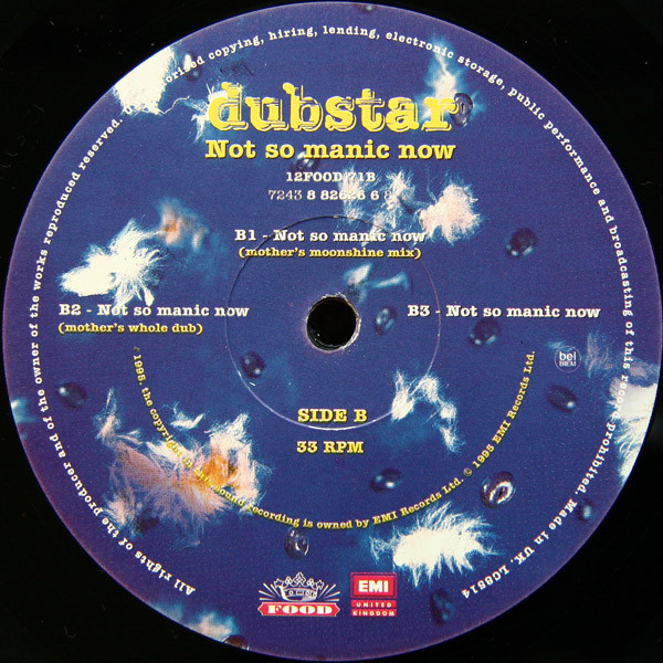 Dubstar - Not So Manic Now | Food (12FOOD 71) - 4