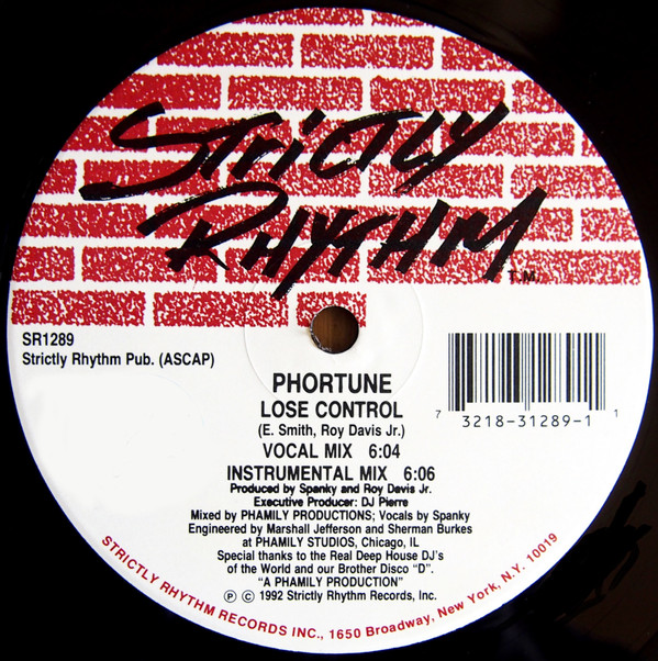 Phortune - Lose Control / Ramsey's Jazz | Strictly Rhythm (SR1289)