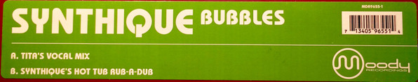 Synthique - Bubbles | Moody Recordings (MDR9655-1) - 2