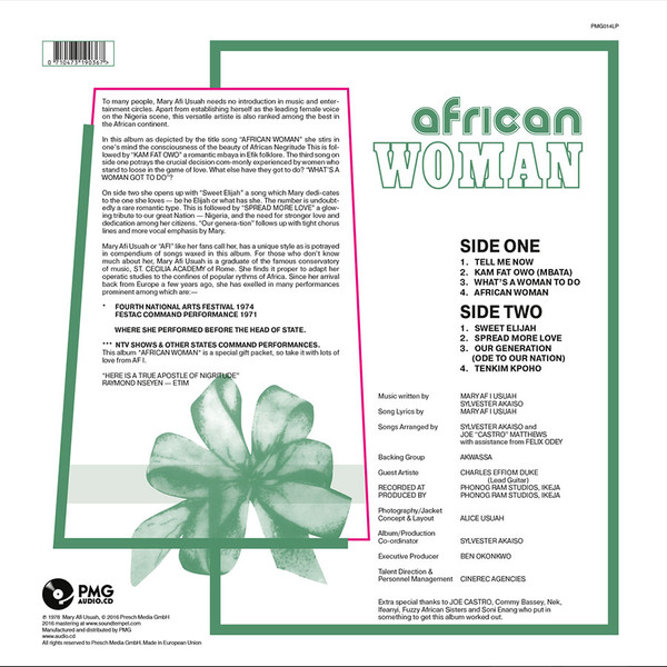 Mary Afi Usuah - African Woman | PMG (PMG014LP) Mary Afi Usuah - African Woman | PMG (PMG014LP)