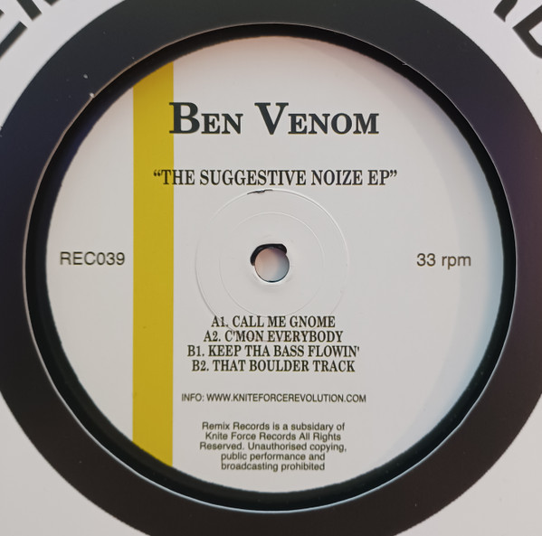 Ben Venom - The Suggestive Noise EP | Remix Records (REC039)