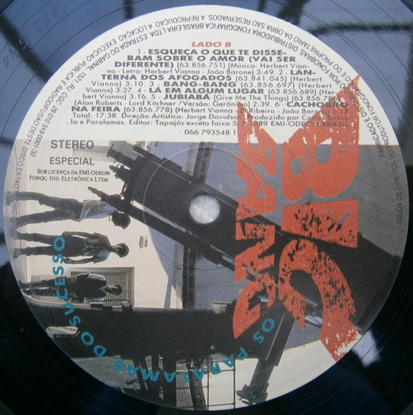 Os Paralamas Do Sucesso - Big Bang | EMI (066 793548 1) - 4