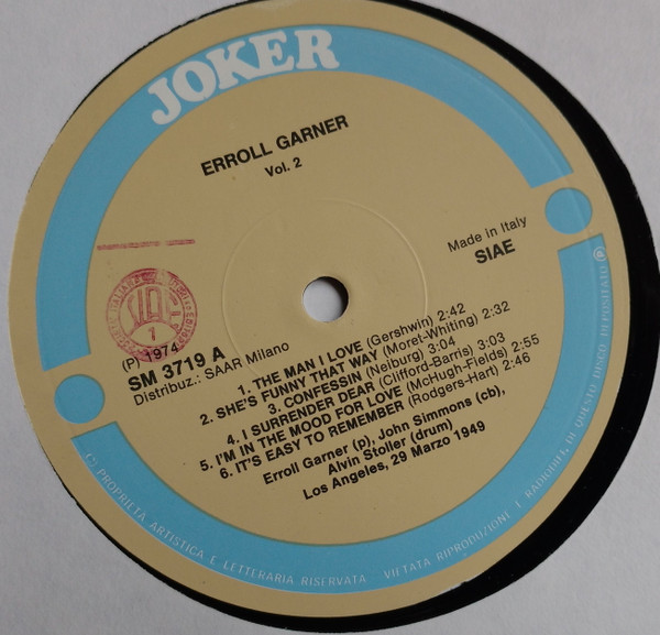 Erroll Garner - Vol. 2 | Joker (SM 3719) - main