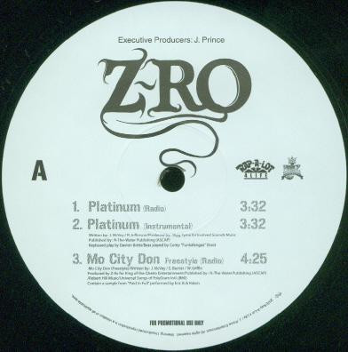 Z-Ro - Platinum / Mo City Don / From The South | Rap-A-Lot 4 Life (1082-52046-1) - main Z-Ro - Platinum / Mo City Don / From The South | Rap-A-Lot 4 Life (1082-52046-1) - main