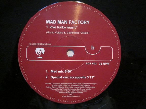 Mad Man Factory - I Love Funky Music | Eos (EOS 002) Mad Man Factory - I Love Funky Music | Eos (EOS 002)
