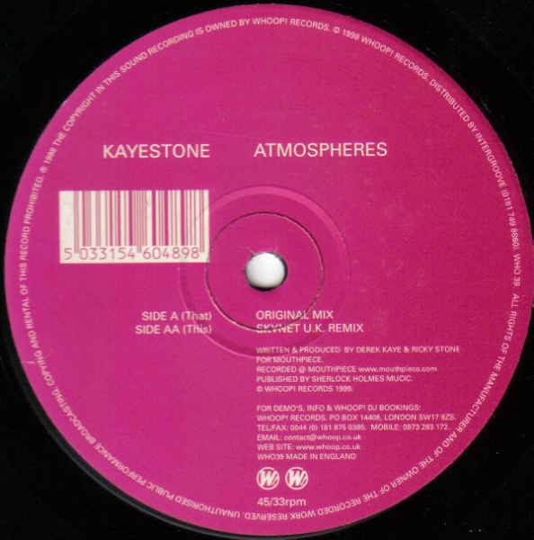 Kayestone - Atmospheres | Whoop! Records (WH039)