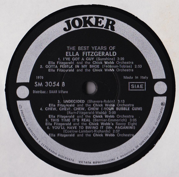 Ella Fitzgerald - The Best Years Of Ella Fitzgerald - Registrazione Originale 1936-1939 | Joker (SM 3054) - 4