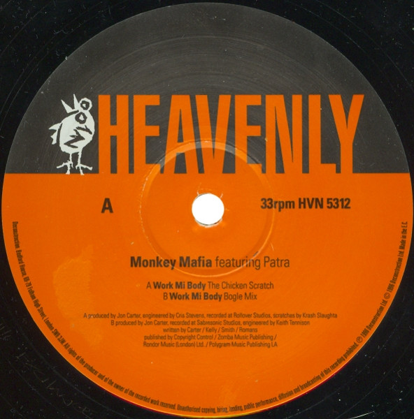 Monkey Mafia Featuring Patra - Work Mi Body | Heavenly (HVN 5312) - 3
