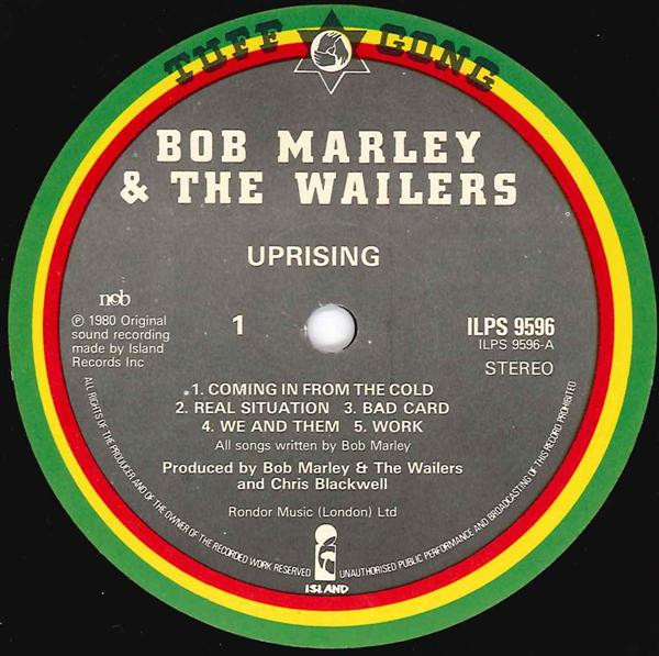 Bob Marley & The Wailers - Uprising | Island Records (ILPS 9596) - 3 Bob Marley & The Wailers - Uprising | Island Records (ILPS 9596) - 3