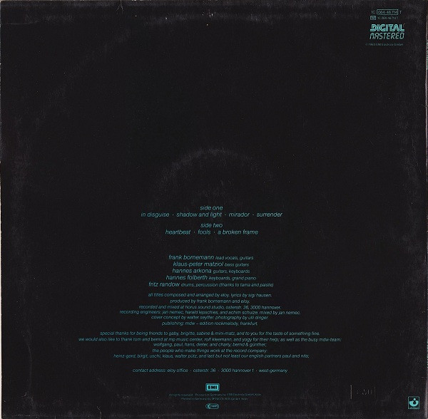 Eloy - Performance | Harvest (1C 064-46 714 T) - 2