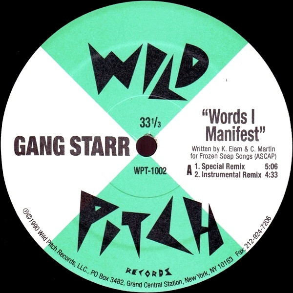 Gang Starr - Words I Manifest | Wild Pitch Records (WPT-1002) - 2