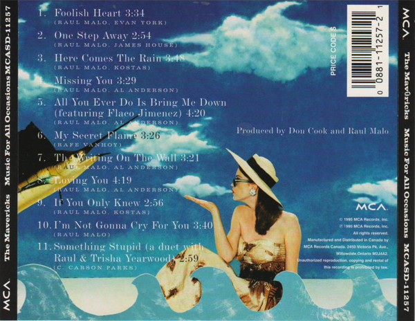 The Mavericks - Music For All Occasions | MCA Records (MCASD-11257) - 3 The Mavericks - Music For All Occasions | MCA Records (MCASD-11257) - 3