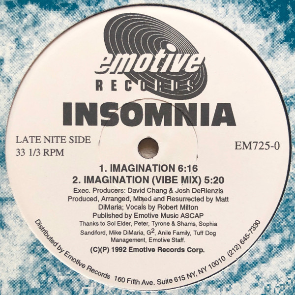Insomnia - Imagination | Emotive Records (EM725-0)