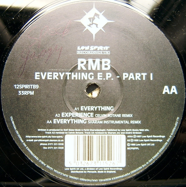 RMB - Everything E.P. - Part I | Low Spirit Recordings UK (12SPIRITB9)
