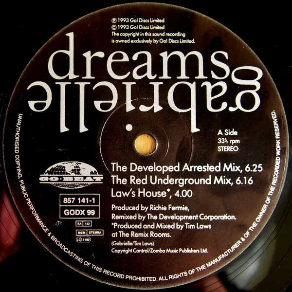 Gabrielle - Dreams | Go! Beat (857 141-1) - 3