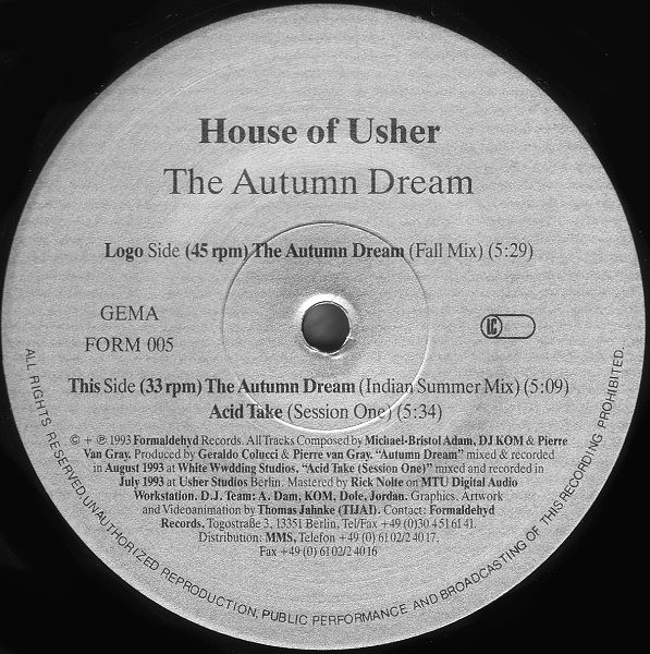 House Of Usher - The Autumn Dream | Formaldehyd (FORM 005)