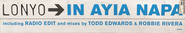Lonyo - In Ayia Napa | Riverhorse Records (RIVH9P) Lonyo - In Ayia Napa | Riverhorse Records (RIVH9P)