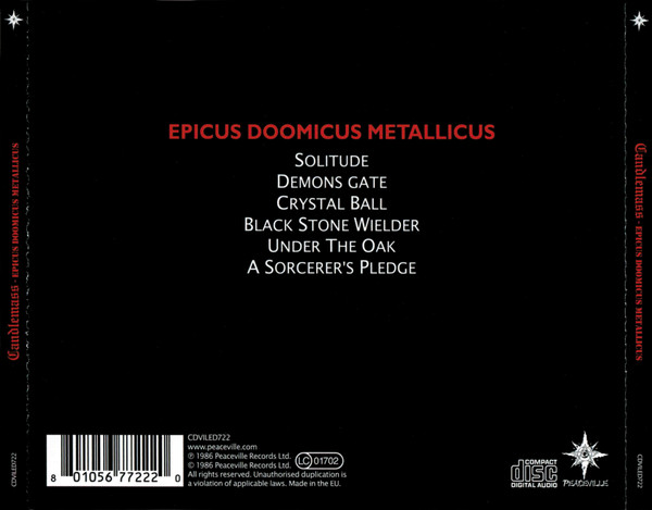 Candlemass - Epicus Doomicus Metallicus | Peaceville (CDVILED722) - 2