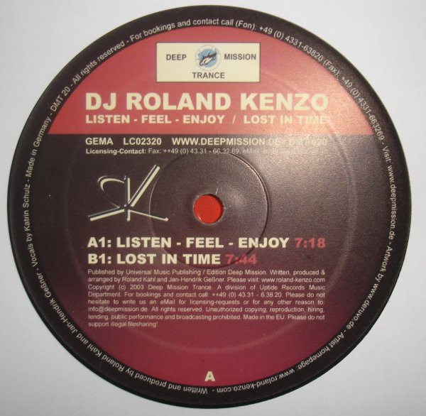 DJ Roland Kenzo - Listen - Feel - Enjoy / Lost In Time | Deep Mission Trance (DMT 020) - 3