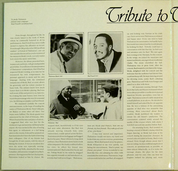 Bud Powell - Tribute To Thelonious, 64 | Mythic Sound (MS 6007-1) - 3
