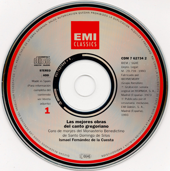 Coro De Monjes Del Monasterio De Santo Domingo De Silos - Las Mejores Obras Del Canto Gregoriano | EMI Classics (CMS 5 65135 2) - 3