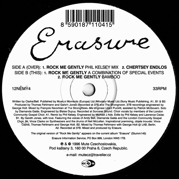 Erasure - Rock Me Gently | Mute Czechoslovakia (12NĚMÝ4) - main