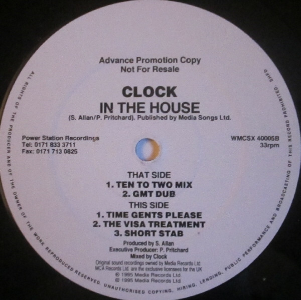 Clock - In The House | Power Station Recordings (WMCSX 40005) - main