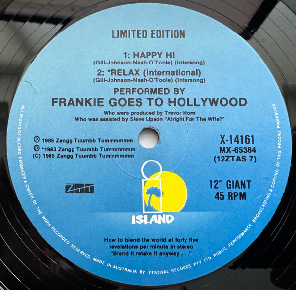 Frankie Goes To Hollywood - Welcome To The Pleasuredome | Island Records (X 14161) - 4