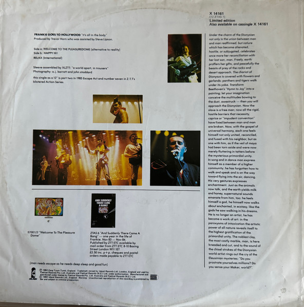 Frankie Goes To Hollywood - Welcome To The Pleasuredome | Island Records (X 14161) - 2