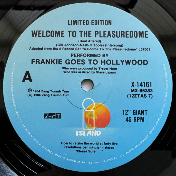 Frankie Goes To Hollywood - Welcome To The Pleasuredome | Island Records (X 14161) - 3
