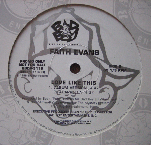Faith Evans - Love Like This | Bad Boy Entertainment (BBDP-9116) - 2