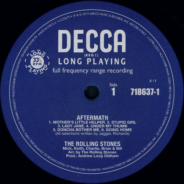 The Rolling Stones - Aftermath | ABKCO (718 637-1)