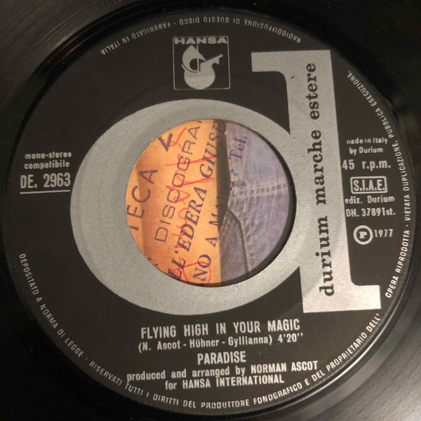 Paradise - You Got What I Want | Durium (DE. 2963) - 2