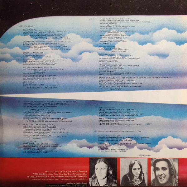 Genesis - Foxtrot | Charisma (CHC 38) - 3