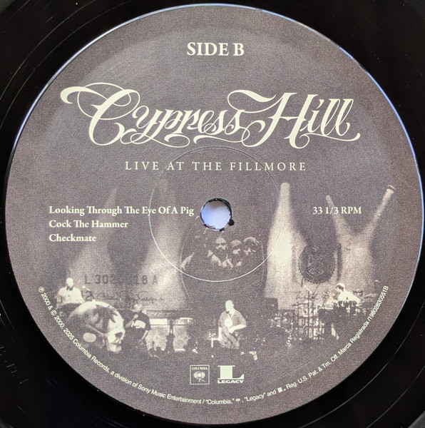 Cypress Hill - Live At The Fillmore (2LP - RSD2025 - Limited Edition) [Vinyl] | Columbia (19802830551) - 4
