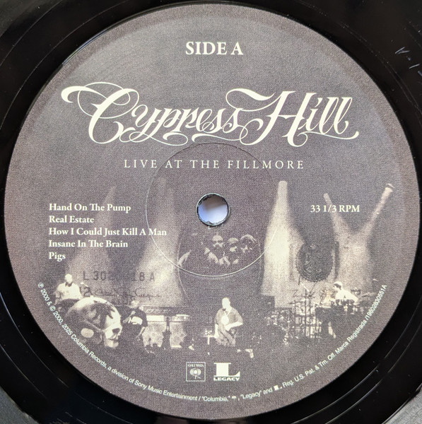 Cypress Hill - Live At The Fillmore (2LP - RSD2025 - Limited Edition) [Vinyl] | Columbia (19802830551) - 3