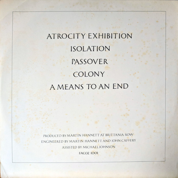 Joy Division - Closer | Factory (FACOZ 1001) - 3