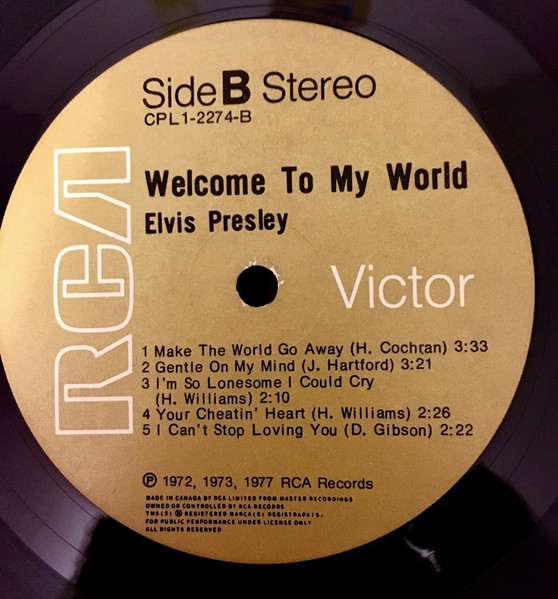 Elvis Presley - Welcome To My World [Vinyl] | RCA Victor (CPL1-2274) - 4