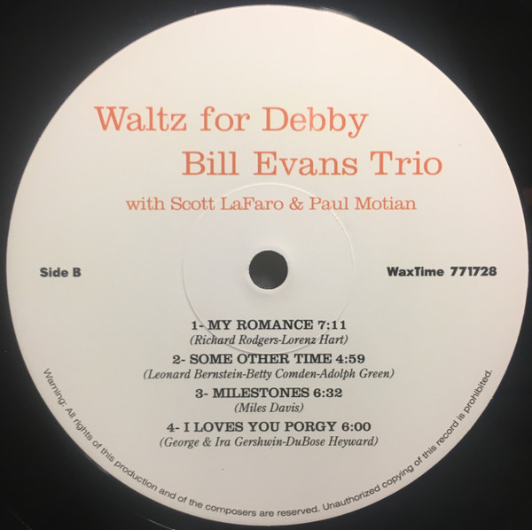 The Bill Evans Trio - Waltz For Debby | WaxTime (771728) - 2