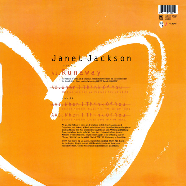 Janet Jackson - Runaway | A&M Records (581 209-1) - 2
