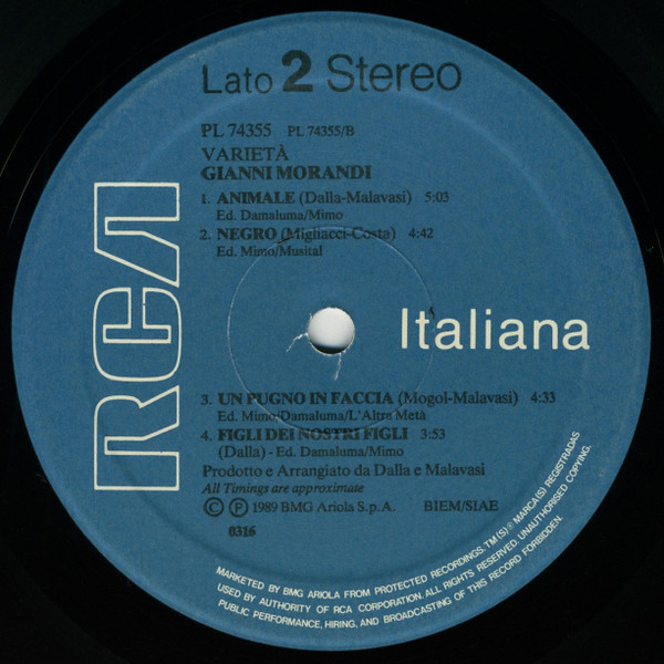 Gianni Morandi - Varietà | RCA (PL 74355) - 3
