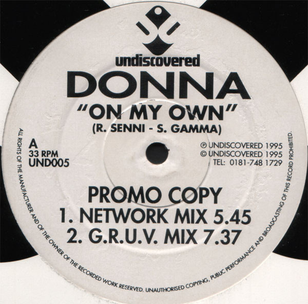 Donna - On My Own | Undiscovered (UND005)