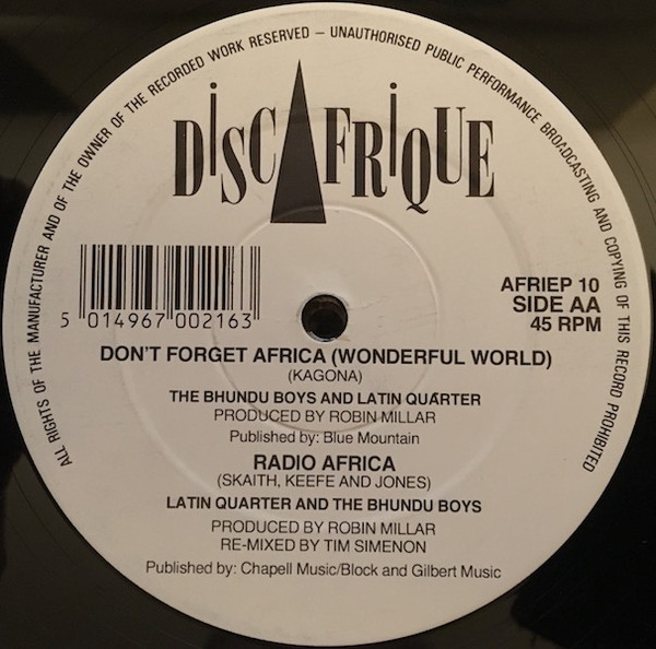 Latin Quarter And Bhundu Boys - Radio Africa | Discafrique (AFRIEP 10) - 2