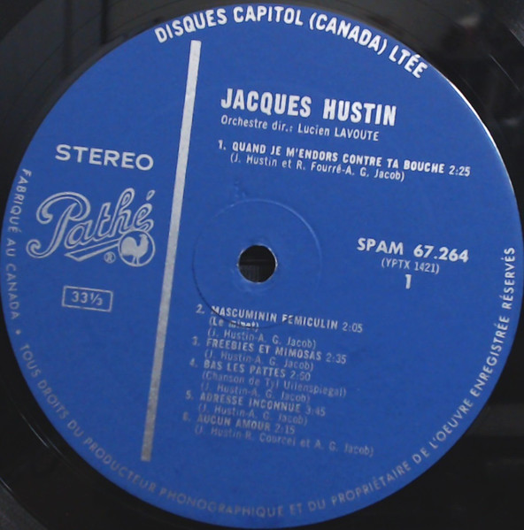 Jacques Hustin - Quand Je M'endors Contre Ta Bouche ... | Pathé (SPAM 67.264) - 3 Jacques Hustin - Quand Je M'endors Contre Ta Bouche ... | Pathé (SPAM 67.264) - 3