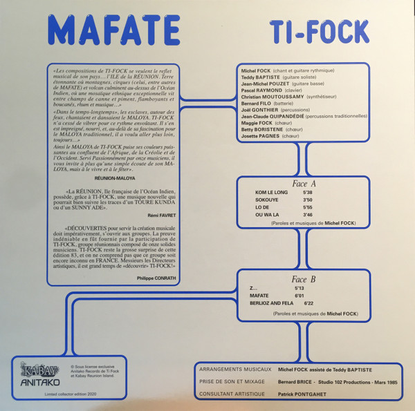 Ti Fock - Mafate | Anitako Records (ANTK01) Ti Fock - Mafate | Anitako Records (ANTK01)
